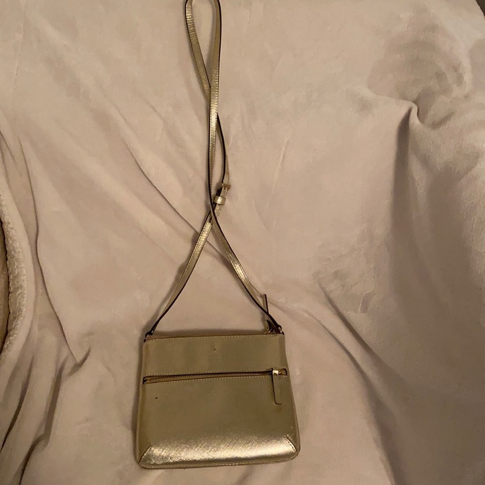 Gold metallic Kate spade satchel